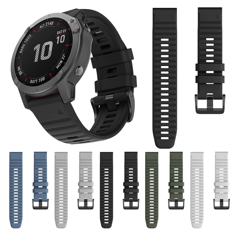 Силиконовый ремешок для смарт-часов Garmin, 26 мм, 22 мм, Fenix 6X/Fenix 6X Pro/Fenix 5X/Fenix 5X Plus/Fenix 3/HR/
Силиконовый ремешок для смарт-часов Garmin, 26 мм, 22 мм, Fenix 6X/Fenix 6X Pro/Fenix 5X/Fenix 5X Plus/Fenix 3/HR/