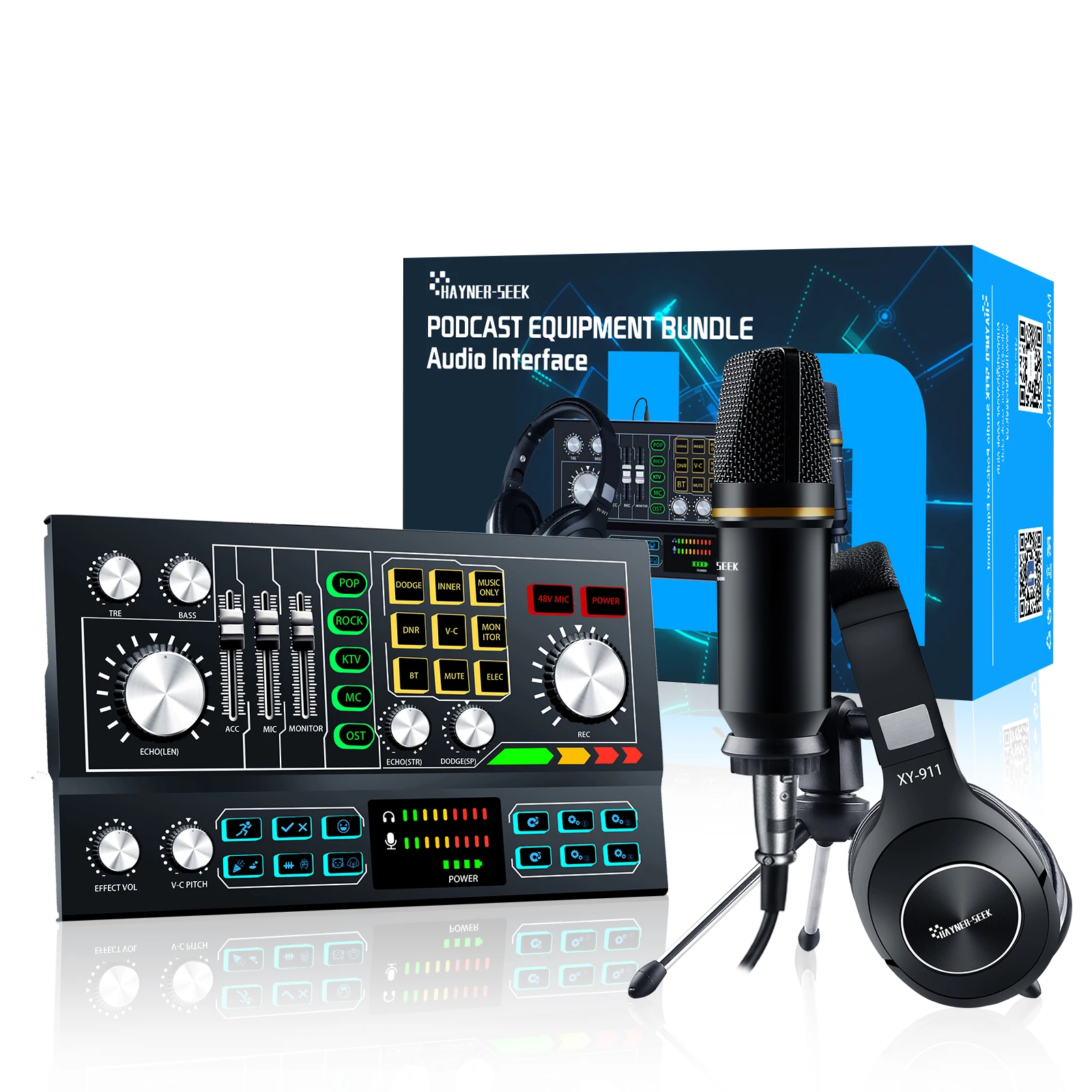 Studio Recording Sound Card Mixer Multi-Channel Audio InterfaceMixing Live Streaming Kit 
Studio Recording Sound Card Mixer Multi-Channel Audio InterfaceMixing Live Streaming Kit