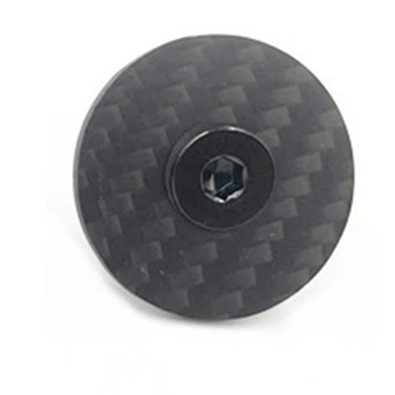Carbon Headset Top Cap Bicycle Stem With Ti Screw For OD1 Steerer Fork Tube Cover