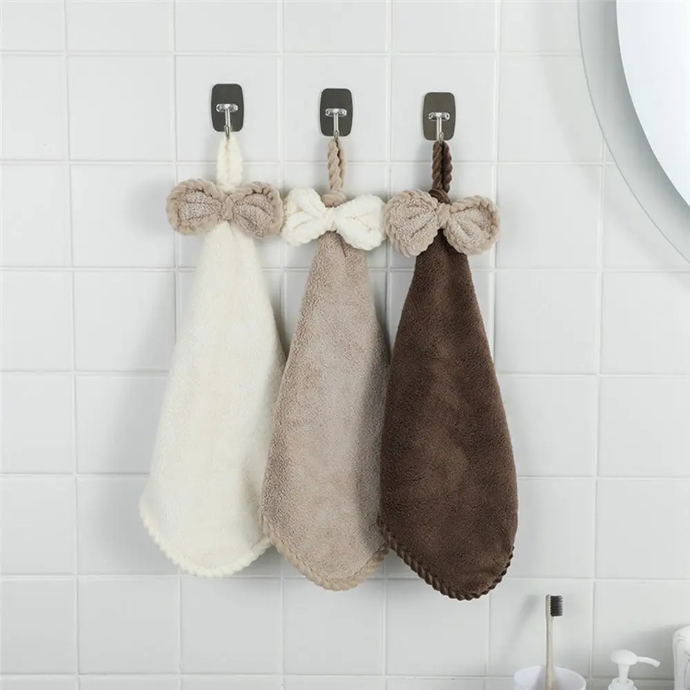 

Cloth Bathroom Supplies Cleaning Rags Dishcloths with Bowknot Handkerchief Microfiber Towel Kitchen Wipe Hand Towels