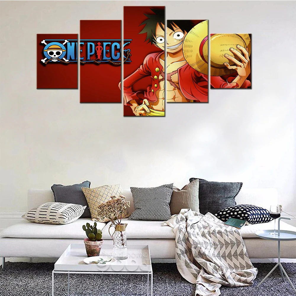 Modular Home Picture Decor Frame Canvas Print Painting 5 Panel Japan Animation Poster Luffy Red Hat Wall Art Living Room Decor
Modular Home Picture Decor Frame Canvas Print Painting 5 Panel Japan Animation Poster Luffy Red Hat Wall Art Living Room Decor