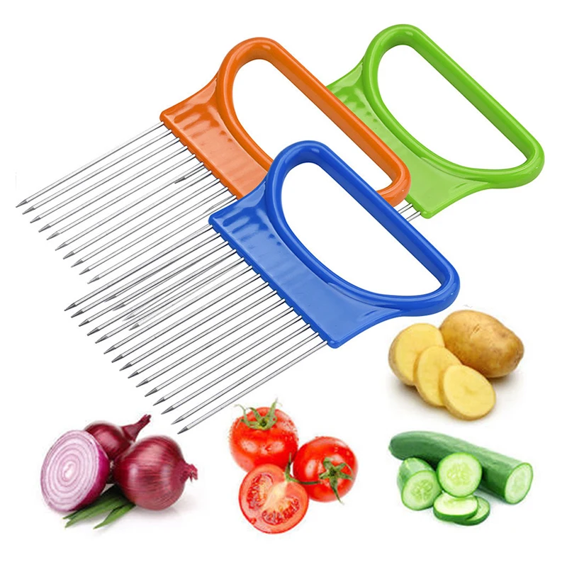 Stainless Steel Onion Needle Fork Vegetable Fruit Slicer Tomato Cutter Cutting Holder Home Cooking Gadgets Kitchen Accessories
Stainless Steel Onion Needle Fork Vegetable Fruit Slicer Tomato Cutter Cutting Holder Home Cooking Gadgets Kitchen Accessories
