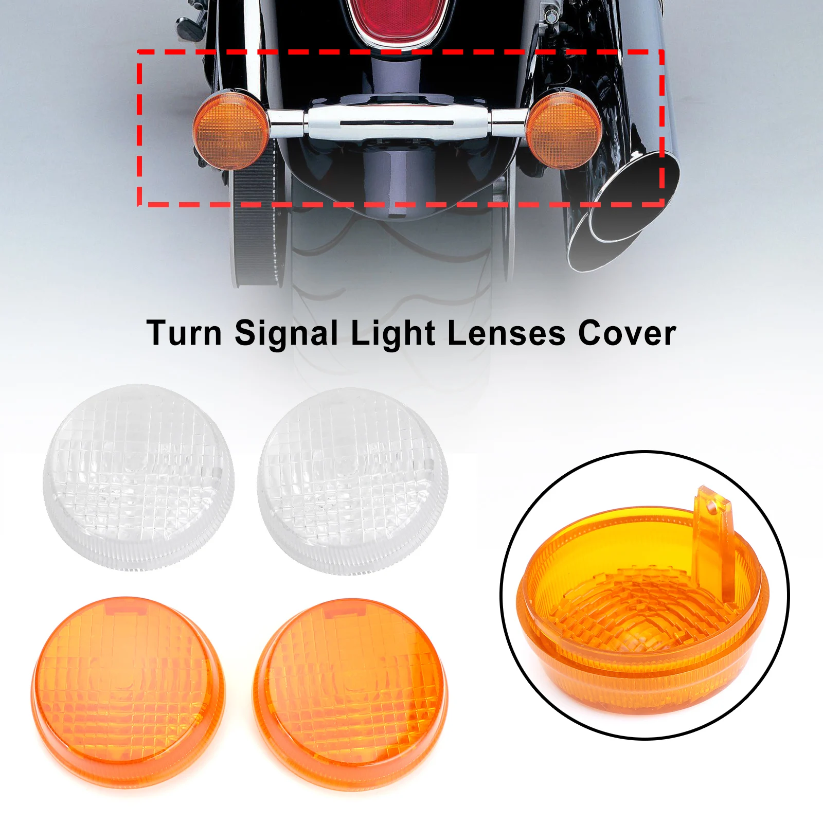 Areyourshop Turn Signal Light Lenses Cover For Honda Shadow Spirit VT750 Vulcan VN
Areyourshop Turn Signal Light Lenses Cover For Honda Shadow Spirit VT750 Vulcan VN