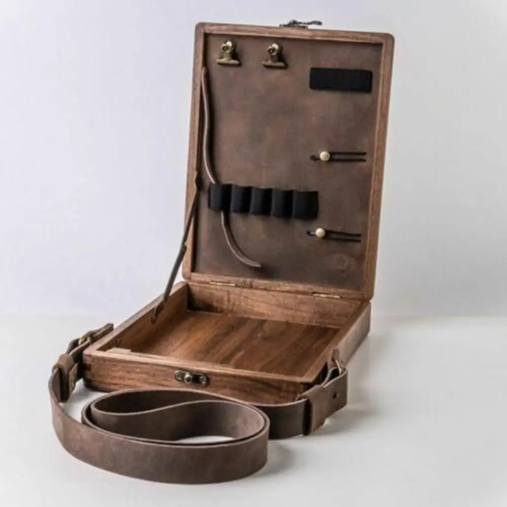 Retro Walnut Writers Messenger Wooden Box A5 Travelers Notebooks Pencil Box For Artist and Brush Storage With Locking Clasp Gift
Retro Walnut Writers Messenger Wooden Box A5 Travelers Notebooks Pencil Box For Artist and Brush Storage With Locking Clasp Gift