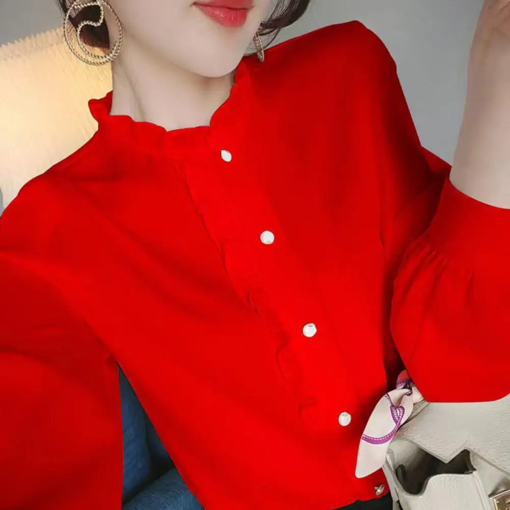 Popular Lady Shirt Single-breasted All Match Solid Color Leisure Lady Blouse Shirt Top
Popular Lady Shirt Single-breasted All Match Solid Color Leisure Lady Blouse Shirt Top