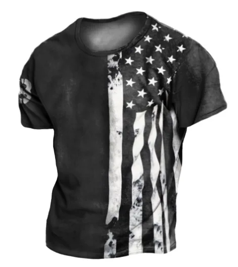 Europe and the United States cross-border summer new men's short-sleeved T-shirt Independence Day explosion 3D printed large-siz
Europe and the United States cross-border summer new men's short-sleeved T-shirt Independence Day explosion 3D printed large-siz