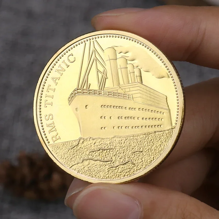 Памятная золотая монета Титаник MOONBIFFY 
Памятная золотая монета Титаник MOONBIFFY