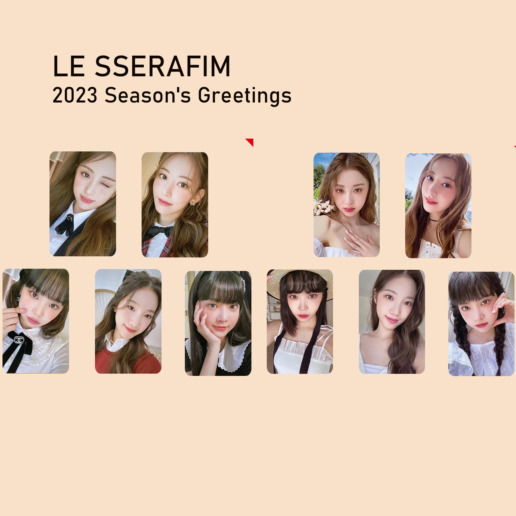 5/10PCS KPOP LE SSERAFIM 2023 Seasons' Greeting Photocards Desk Calendar Doubel-Sided LOMO Cards Sakura Kuzuha Fans Collections
5/10PCS KPOP LE SSERAFIM 2023 Seasons' Greeting Photocards Desk Calendar Doubel-Sided LOMO Cards Sakura Kuzuha Fans Collections