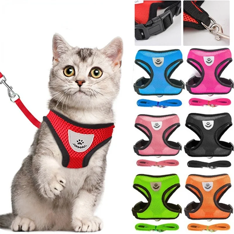 Collar for cat dog pet reflective harness with lead leash pets adjustable vest leashes puppy polyester mesh breathable harnesses
Collar for cat dog pet reflective harness with lead leash pets adjustable vest leashes puppy polyester mesh breathable harnesses
