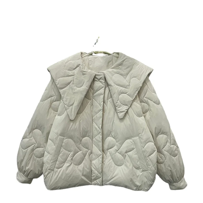 2022 New Down Jacket Korean Fashion Loose Navy Collar Women's White Duck Down Jacket Winter Long Sleeve Black White Coat H282
2022 New Down Jacket Korean Fashion Loose Navy Collar Women's White Duck Down Jacket Winter Long Sleeve Black White Coat H282