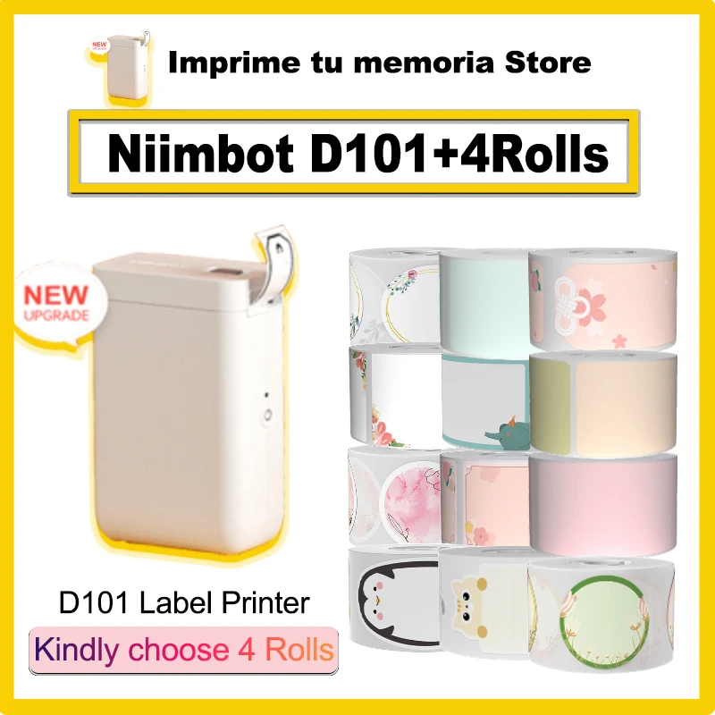 

Портативный карманный мини-принтер для этикеток NiiMbot D101, беспроводной принтер для этикеток без чернил для телефона, планшета, офиса, дома, организация D11 Plus