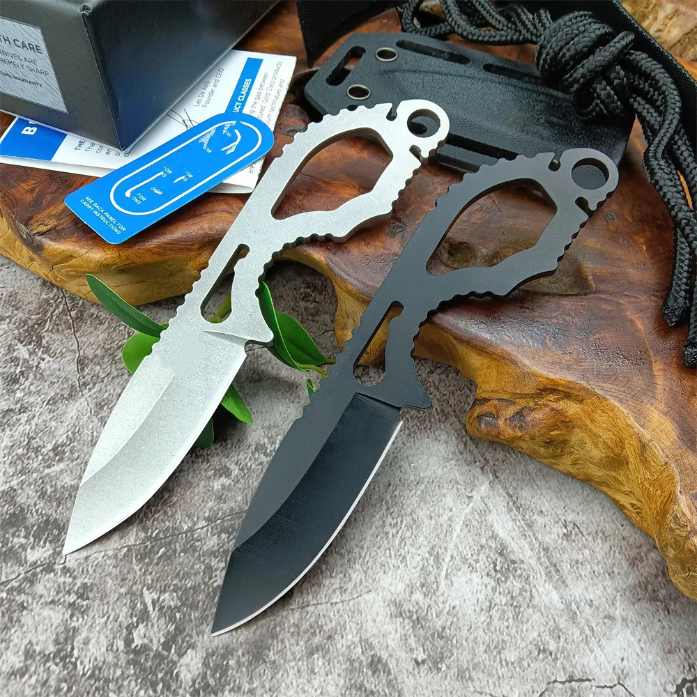 

Карманный неподвижный нож BM 101, фиксированный нож из стали 440с с, обычное лезвие и скелетонизированная ручка, охотничий инструмент для повсе...