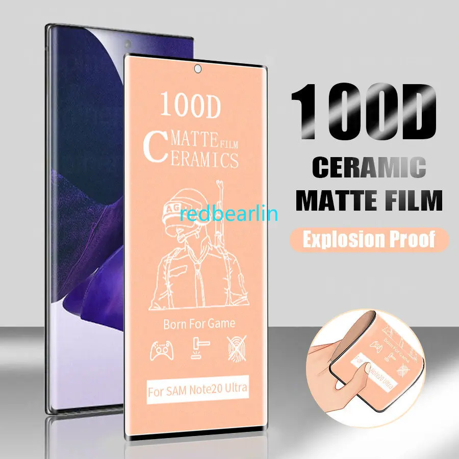 

10pcs 100D HD Soft Full Cover Matte Ceramics Screen Protector For Samsung Galaxy Note 20 Ultra S23 S22 S21 S20 S10 S9 S8 Plus 5G