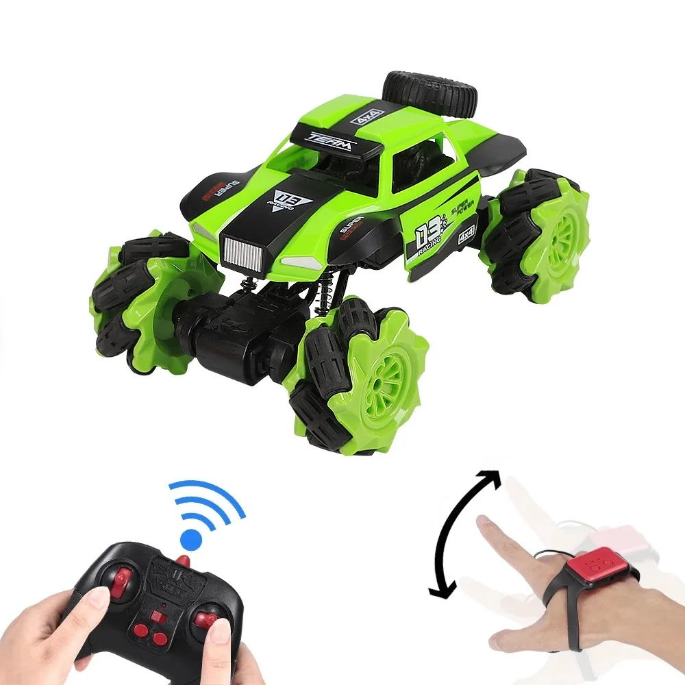 

RC Stunt Car Remote Control Watch Gesture Sensor Deformable Electric Toy Cars All Terrain Speed 2.4GHz 4WD Vehicle Gift