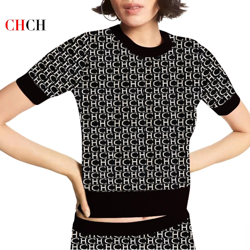 CHCH New Summer Women Knitted T-Shirts Female Slim Casual Knit Tee Sweater Tops Women's T-Shirts Short Sleeve Shirts Tops
CHCH New Summer Women Knitted T-Shirts Female Slim Casual Knit Tee Sweater Tops Women's T-Shirts Short Sleeve Shirts Tops
