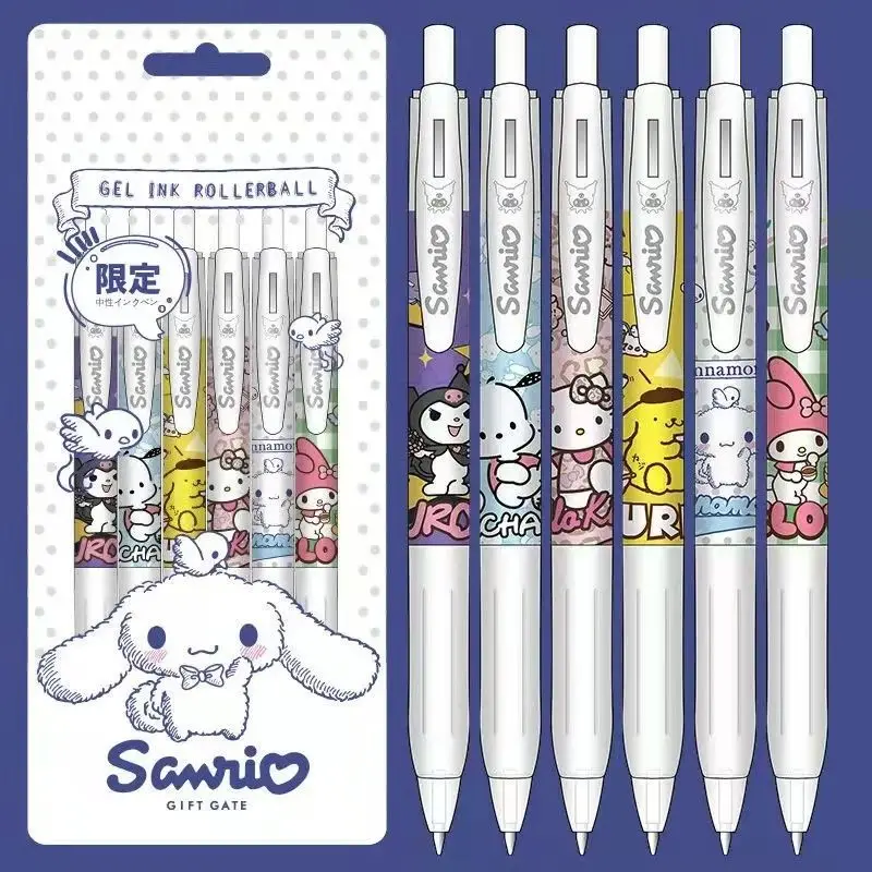 6Pcs Kawaii Sanrio Pen Hello Kitty Stationery Anime Kuromi Pochacco Melody Sign Pens Cartoon School Supplies Office Accessories
6Pcs Kawaii Sanrio Pen Hello Kitty Stationery Anime Kuromi Pochacco Melody Sign Pens Cartoon School Supplies Office Accessories