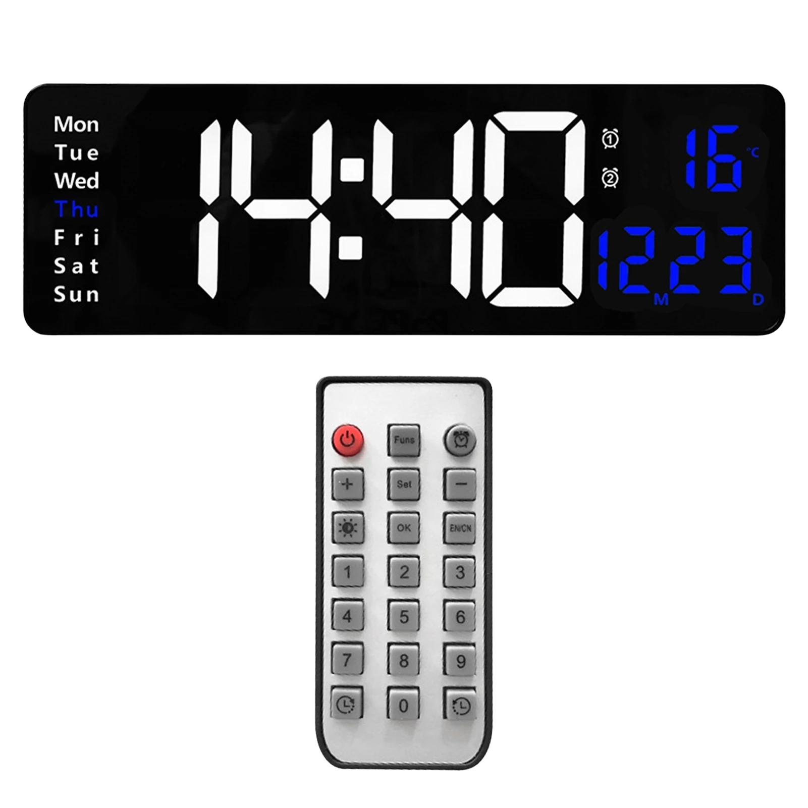 Светодиодные цифровые настенные часы с большим светодиодным дисплеем, таймер обратного и обратного отсчета для дома с дистанционным управ... 
Светодиодные цифровые настенные часы с большим светодиодным дисплеем, таймер обратного и обратного отсчета для дома с дистанционным управ...