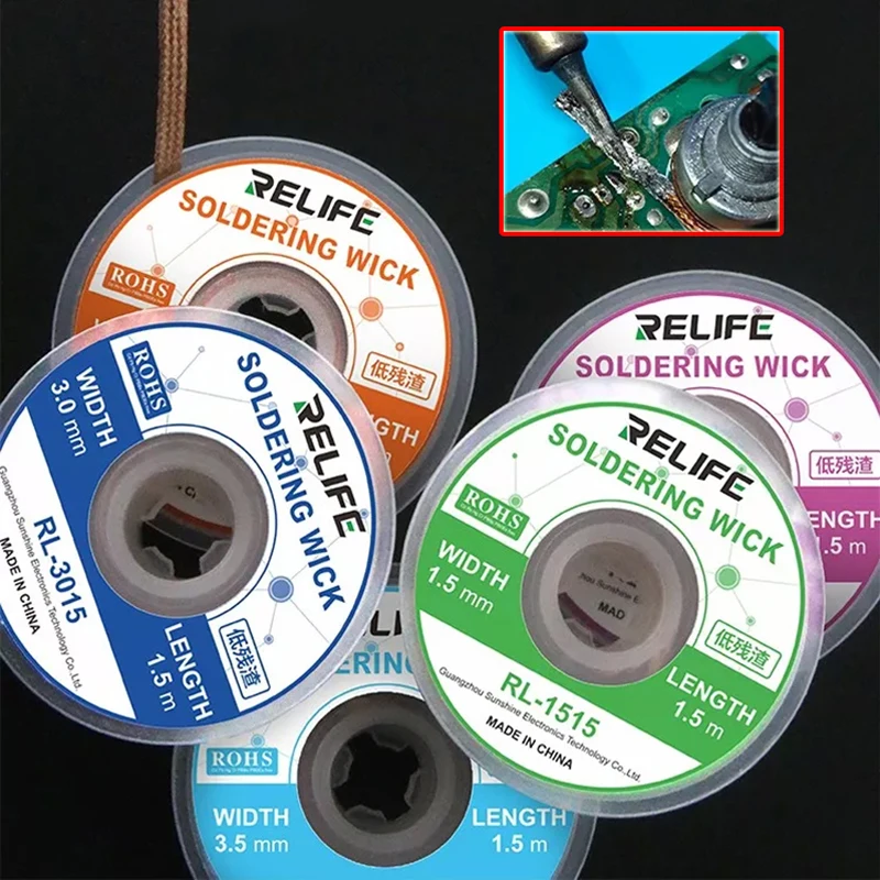 2pcs/lot Desoldering Wire Solder Wick 1.5mm 2.0mm 2.5mm 3.0mm 3.5mm Desoldering Braid BGA Soldering Station Rework Tools 
2pcs/lot Desoldering Wire Solder Wick 1.5mm 2.0mm 2.5mm 3.0mm 3.5mm Desoldering Braid BGA Soldering Station Rework Tools