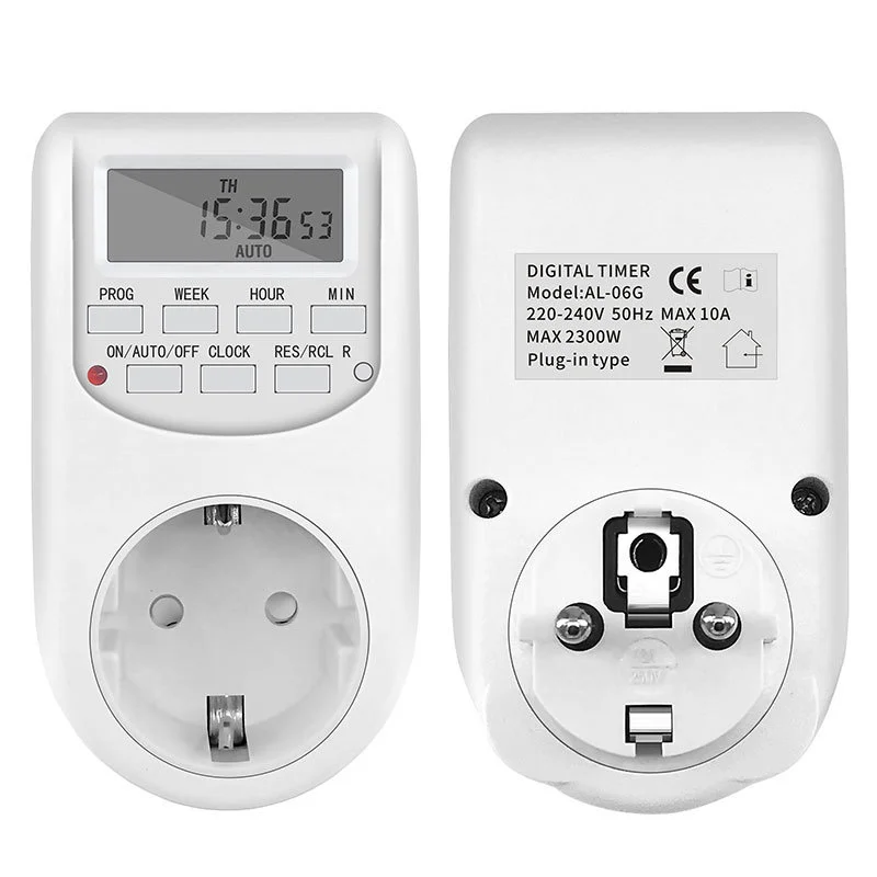 Digital Timer Switch Electronic 12/24 Hour Programmable Timing Socket EU Plug Outlet Kitchen Appliance Time Control
Digital Timer Switch Electronic 12/24 Hour Programmable Timing Socket EU Plug Outlet Kitchen Appliance Time Control
