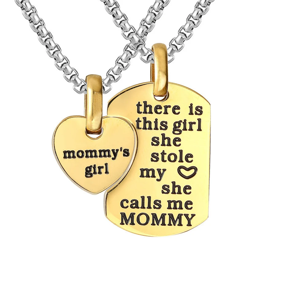 Megin D Stainless Steel Titanium Gold Mom Mother's Day Gift Love Heart English Pendant Collar Chains Necklace for Men Women Gift
Megin D Stainless Steel Titanium Gold Mom Mother's Day Gift Love Heart English Pendant Collar Chains Necklace for Men Women Gift