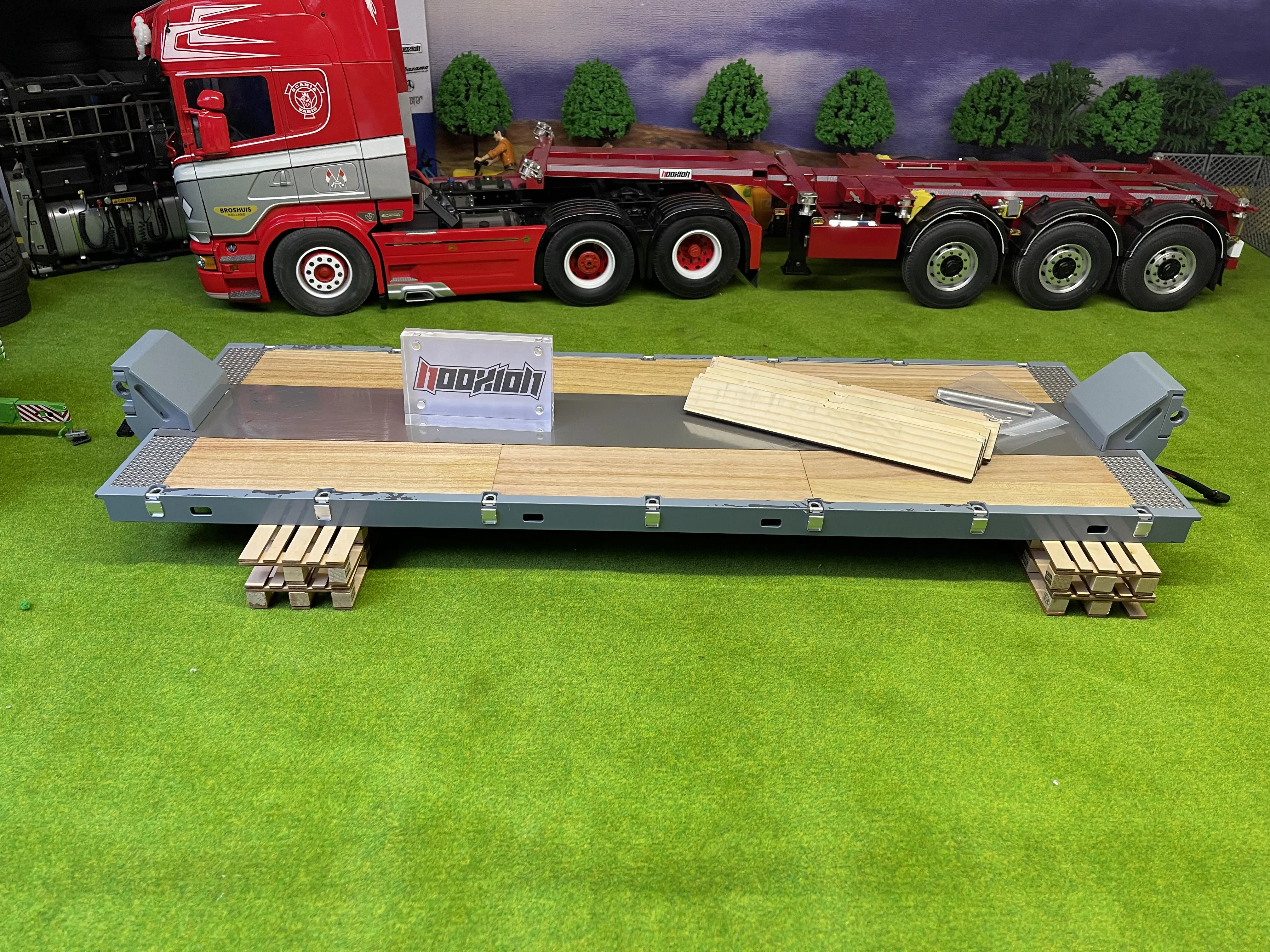 Nooxion FERY BEAR Model 2+5 Series Trailers Upgraded with Low Flat Module Kit 1/14 Engineering Trailer tractors
Nooxion FERY BEAR Model 2+5 Series Trailers Upgraded with Low Flat Module Kit 1/14 Engineering Trailer tractors