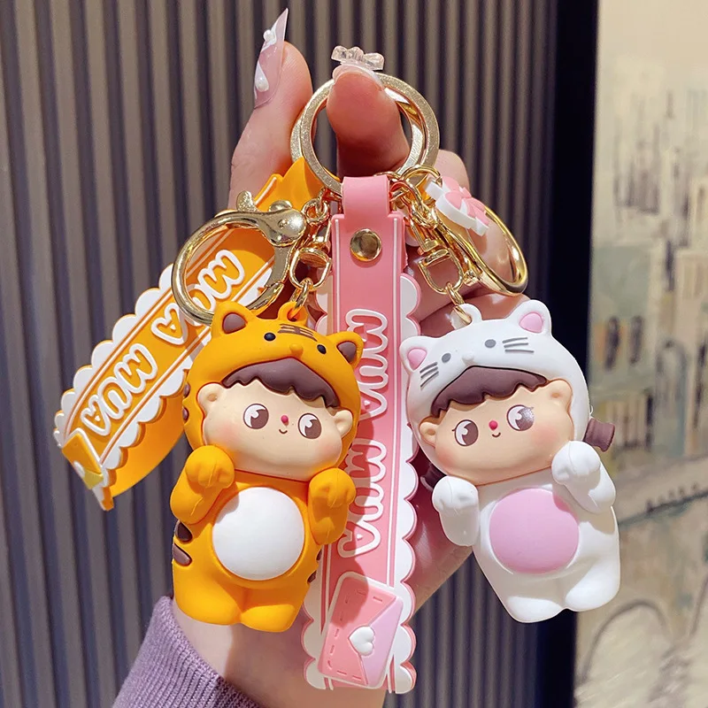 Cartoon Little Couple Keychain Trend Exquisite Car Key Ring Orange Tiger Pink Cat Cute Bag Pendant Gift Accessories
Cartoon Little Couple Keychain Trend Exquisite Car Key Ring Orange Tiger Pink Cat Cute Bag Pendant Gift Accessories