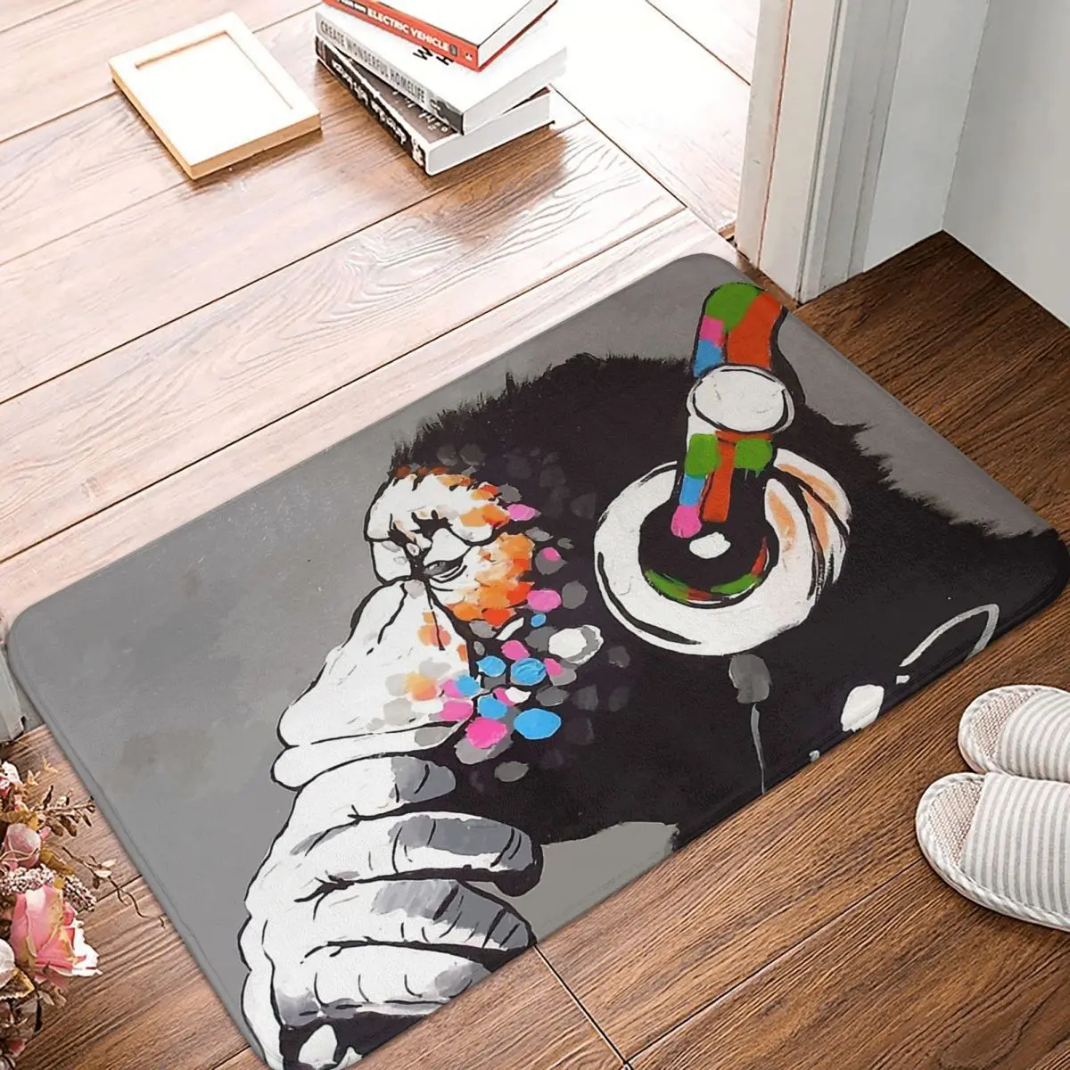 DJ Monkey Thinker With Headphones Anti-Slip Doormat Kitchen MatBanksy Balcony Carpet Entrance Door Rug Bedroom Decorative
DJ Monkey Thinker With Headphones Anti-Slip Doormat Kitchen MatBanksy Balcony Carpet Entrance Door Rug Bedroom Decorative