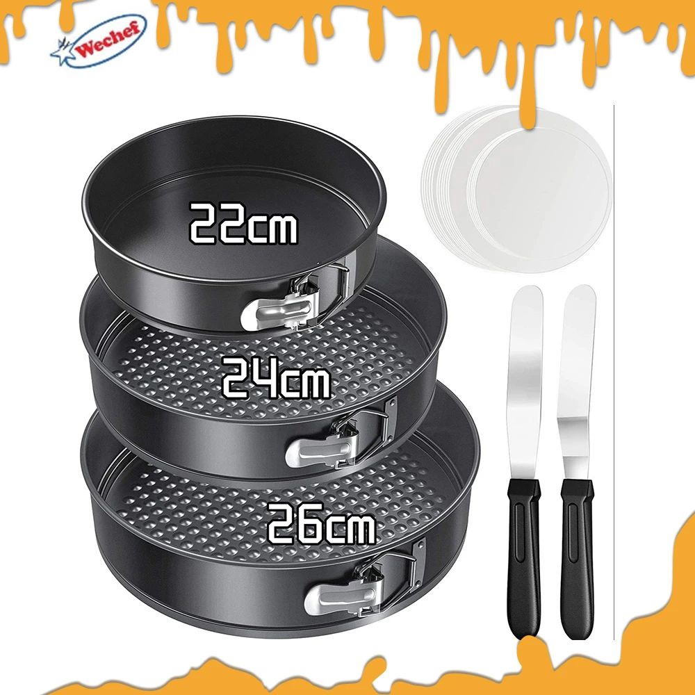 Springform Pan Set Nonstick Cheesecake Pans Leakproof Round Cake Pans for Baking with Removable Bottom Cake Molds
Springform Pan Set Nonstick Cheesecake Pans Leakproof Round Cake Pans for Baking with Removable Bottom Cake Molds