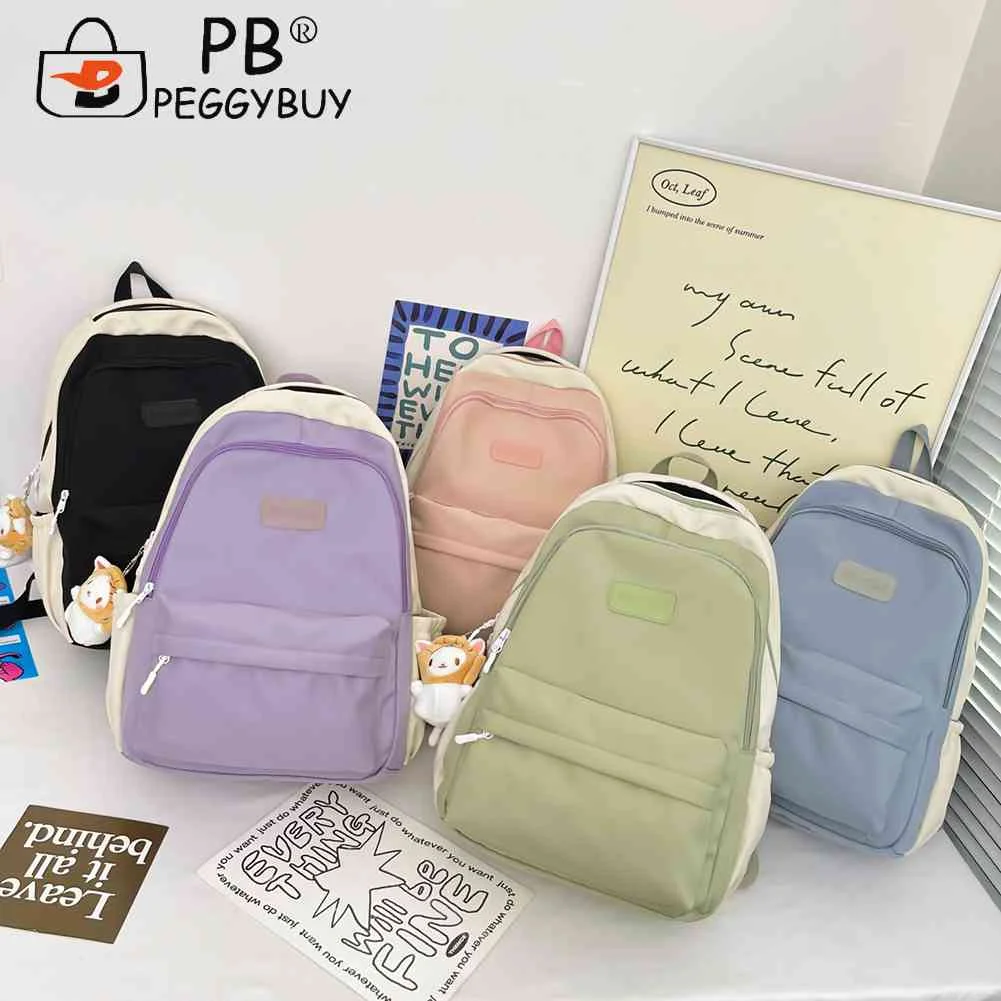 Multi-Pockets School Bag Large Capacity Nylon Travel Knapsack Fashion Multi-functional with Cute Plush Pendant for Teenage Girls
Multi-Pockets School Bag Large Capacity Nylon Travel Knapsack Fashion Multi-functional with Cute Plush Pendant for Teenage Girls