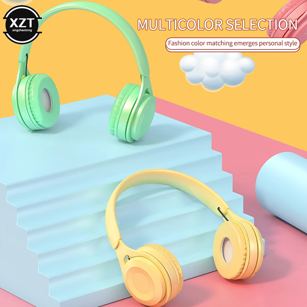 Earphone Macaron Wireless Bluetooth Headset Headphones Subwoofer Stereo Headset Universal Portable Audio and Video Equipment 
Earphone Macaron Wireless Bluetooth Headset Headphones Subwoofer Stereo Headset Universal Portable Audio and Video Equipment