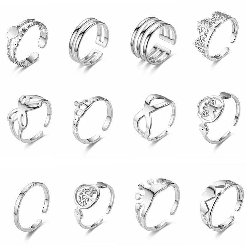 2022 New Opening Adjustable Silver Color Women Titanium Steel Ring Ladies Simple Style Fashion Trend Jewelry Gift Female Style
2022 New Opening Adjustable Silver Color Women Titanium Steel Ring Ladies Simple Style Fashion Trend Jewelry Gift Female Style