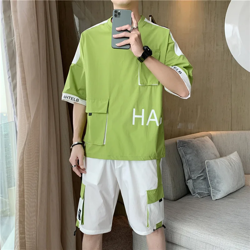 Summer New Youth Loose Casual Summer Trendy Sports Short Sleeve Shorts Two-Piece Set
Summer New Youth Loose Casual Summer Trendy Sports Short Sleeve Shorts Two-Piece Set