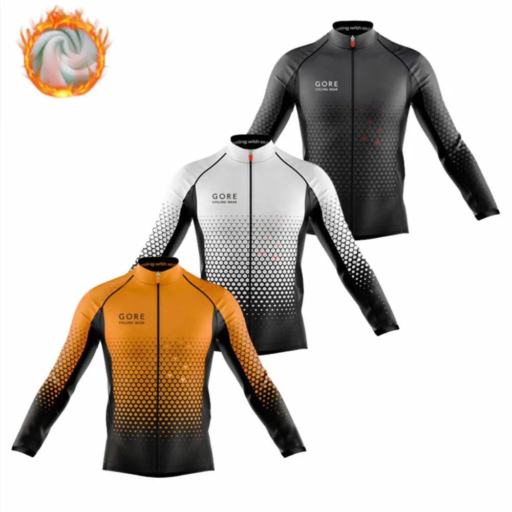 GORE Cycling Wear Winter Fleece Cycling Jersey Maillot Mountain Bicycle Clothes Men's Riding Thermal Jacket Road Bike Clothing
GORE Cycling Wear Winter Fleece Cycling Jersey Maillot Mountain Bicycle Clothes Men's Riding Thermal Jacket Road Bike Clothing