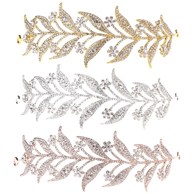 Nice Bridal Leaf Style Crown Women Wedding Tiara Luxury for rhinestone Headband 
Nice Bridal Leaf Style Crown Women Wedding Tiara Luxury for rhinestone Headband