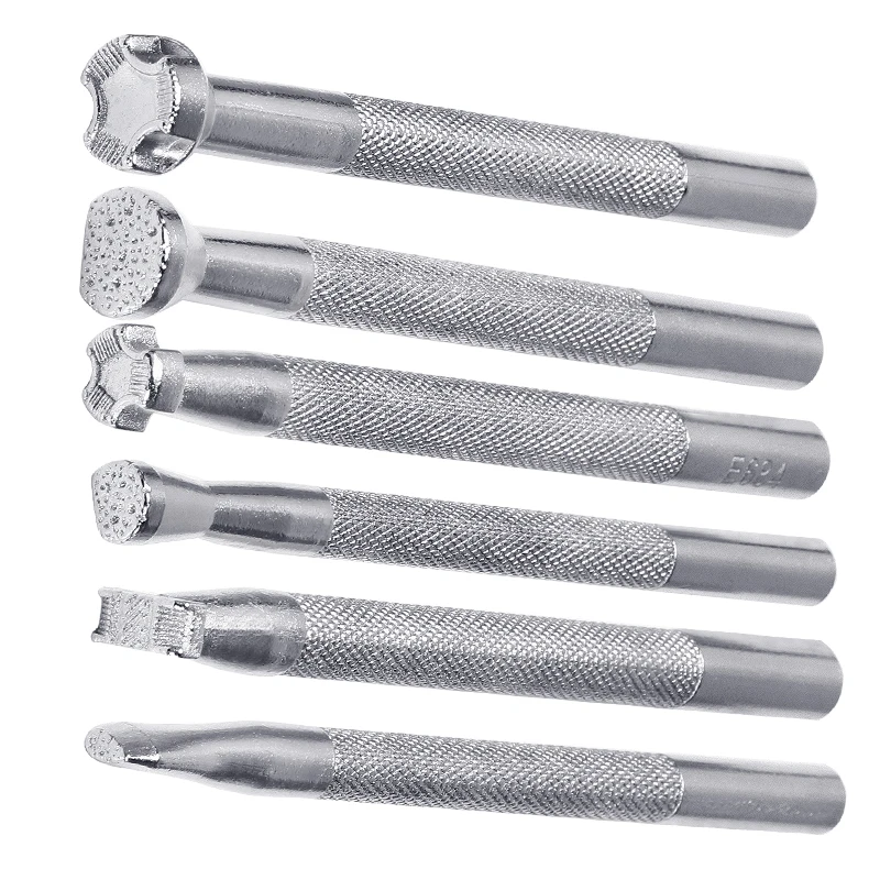 6Pcs Leather Stamping Printing Tools Kit Alloy Stamp Punch Set Carving Saddle Making Tools for Leather Craft Diy Art Works
6Pcs Leather Stamping Printing Tools Kit Alloy Stamp Punch Set Carving Saddle Making Tools for Leather Craft Diy Art Works