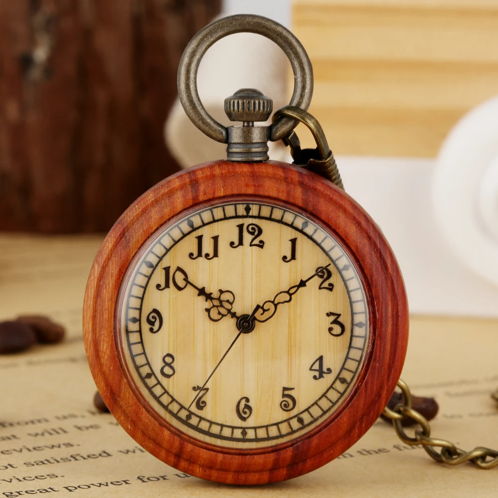 Retro Red Sandalwood fashionable Arabic Numbers Design Pocket FOB Watches Chain Clock Men's Universal Clock Gifts Pocket Watch
Retro Red Sandalwood fashionable Arabic Numbers Design Pocket FOB Watches Chain Clock Men's Universal Clock Gifts Pocket Watch