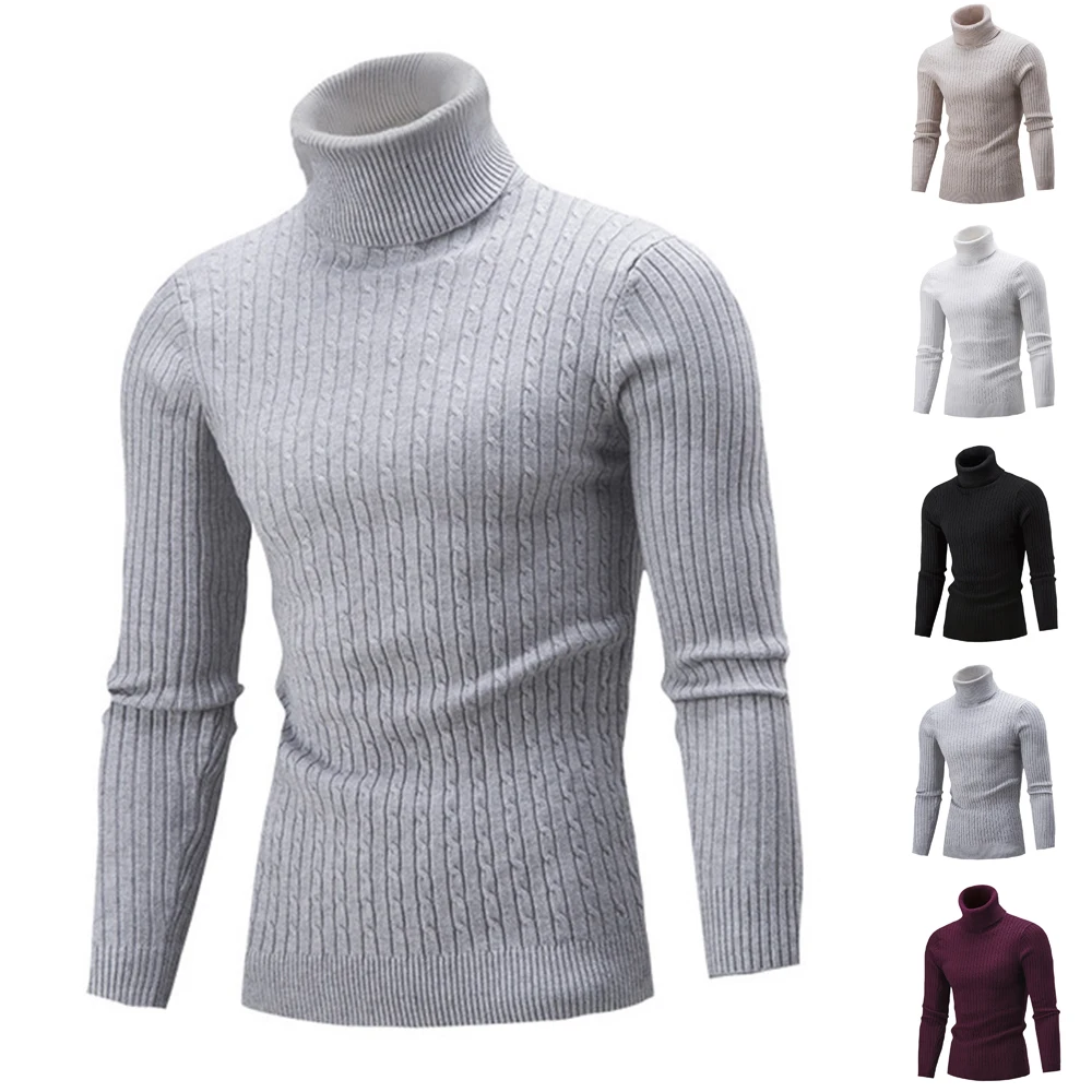 Autumn Winter Mens Turtleneck Sweater Men Knitting Pullover Rollneck Knitted Sweater Warm Men Jumper Slim Fit Casual Sweater
Autumn Winter Mens Turtleneck Sweater Men Knitting Pullover Rollneck Knitted Sweater Warm Men Jumper Slim Fit Casual Sweater