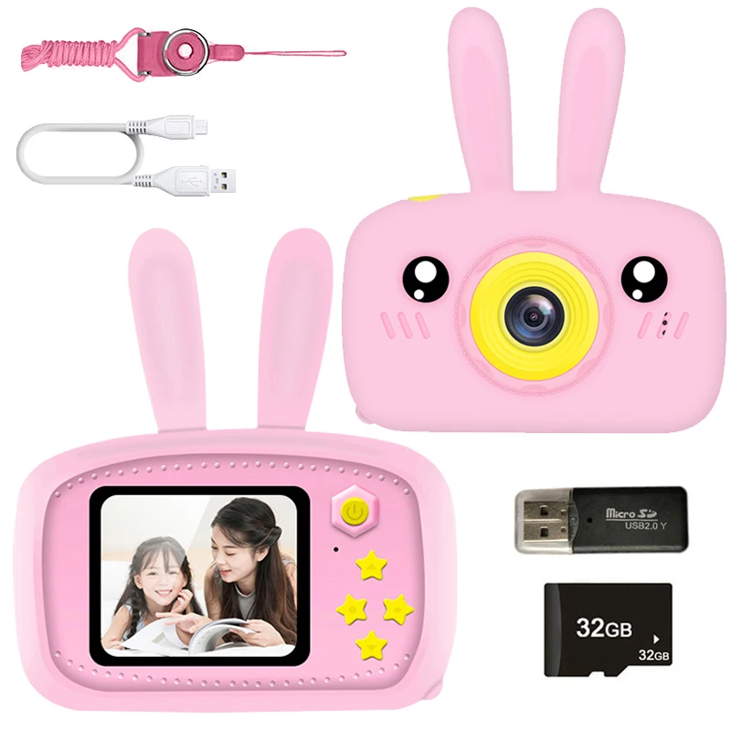 New Mini Cartoon Rabbit Camera 2 Inch HD Screen Educational Children Toys Portable Video Digital Camera SLR Camera For Kid Gifts
New Mini Cartoon Rabbit Camera 2 Inch HD Screen Educational Children Toys Portable Video Digital Camera SLR Camera For Kid Gifts