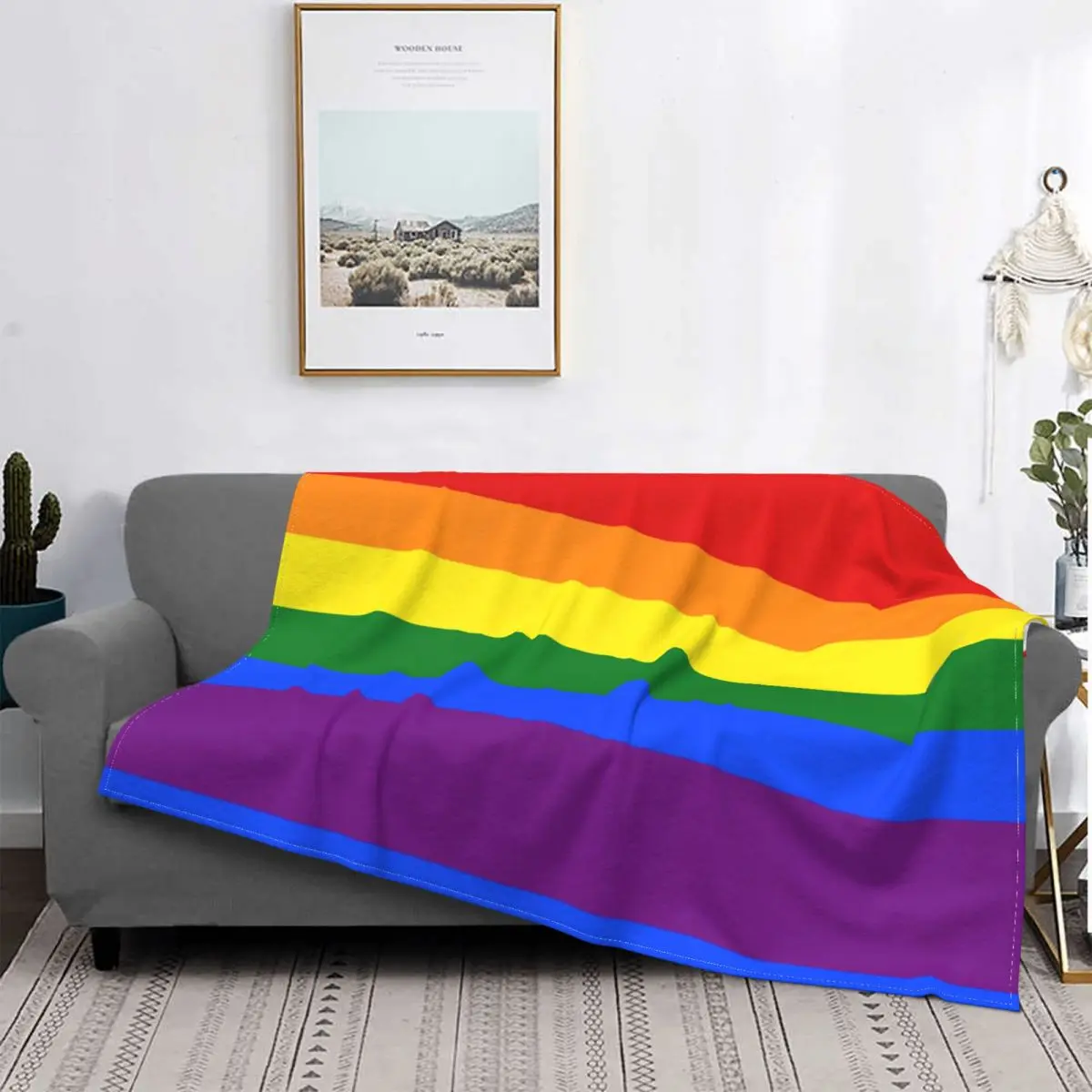 Gay Pride LGBT Blanket Soft Flannel Spring Warm Bed Cover Rainbow GLBT Blanket Sofa Home Bedding Quilt
Gay Pride LGBT Blanket Soft Flannel Spring Warm Bed Cover Rainbow GLBT Blanket Sofa Home Bedding Quilt