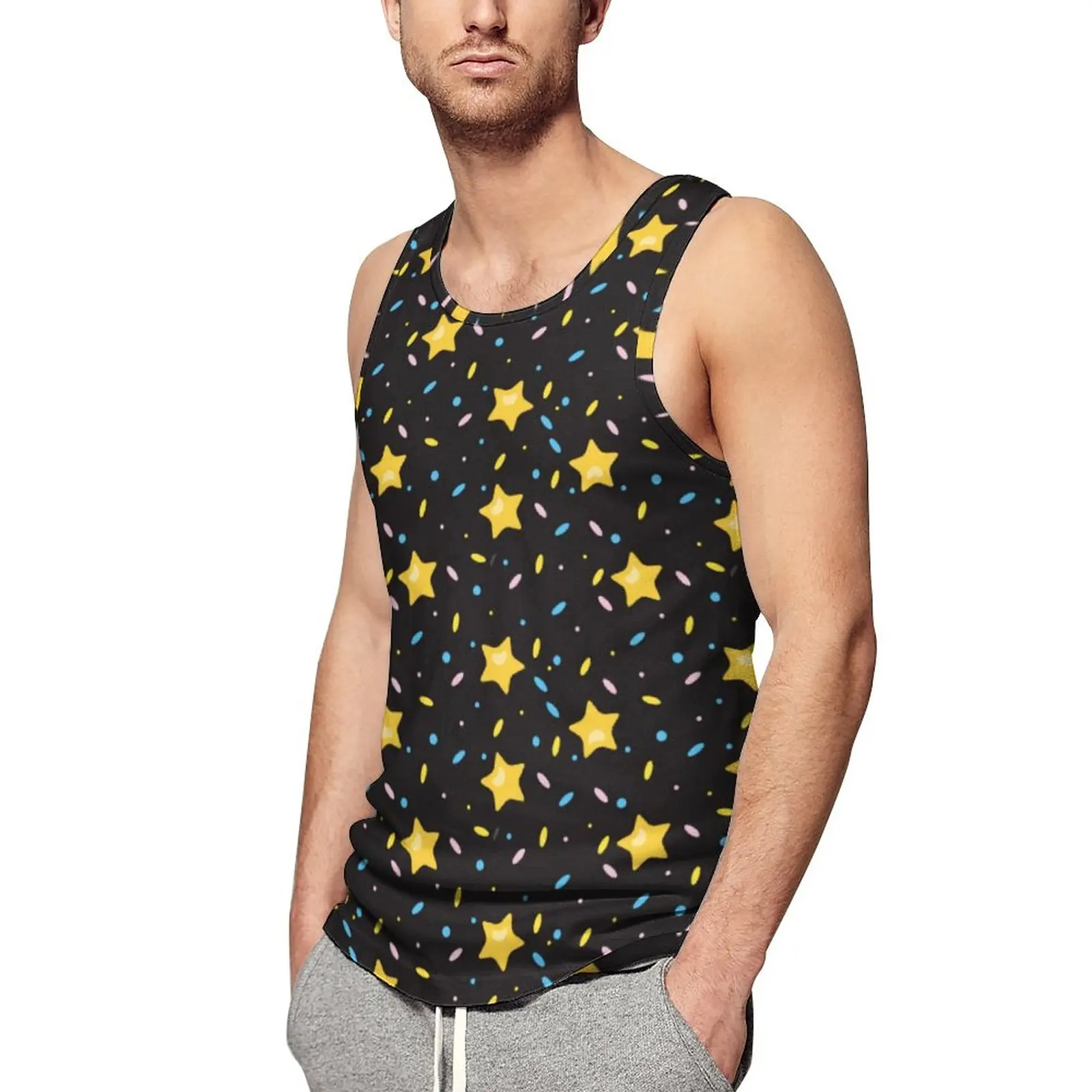 Gold Stars Print Tank Top Man Cute Star Trendy Tops Daily Bodybuilding Printed Sleeveless Vests Plus Size 4XL 5XL
Gold Stars Print Tank Top Man Cute Star Trendy Tops Daily Bodybuilding Printed Sleeveless Vests Plus Size 4XL 5XL