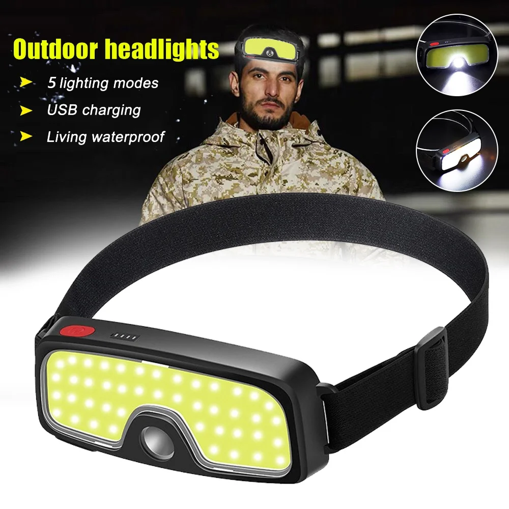 LED Headlamp Powerful COB+XPE Headlight USB Rechargeable Camping Head Flashlight Waterproof Fishing Lantern Portable Torch
LED Headlamp Powerful COB+XPE Headlight USB Rechargeable Camping Head Flashlight Waterproof Fishing Lantern Portable Torch