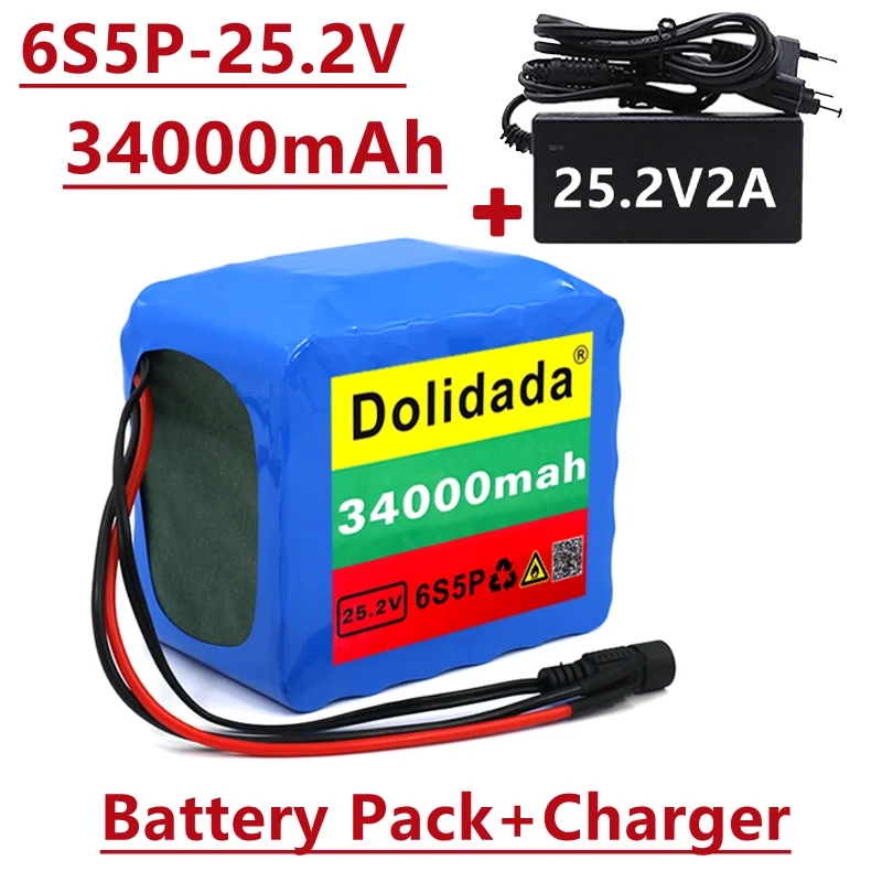 24V 34000mAh 6S5P 25.2V Lithium Battery Pack with 25A BMS for Electric Bicycle Ebike Scooter Wheelchair Cropper
24V 34000mAh 6S5P 25.2V Lithium Battery Pack with 25A BMS for Electric Bicycle Ebike Scooter Wheelchair Cropper