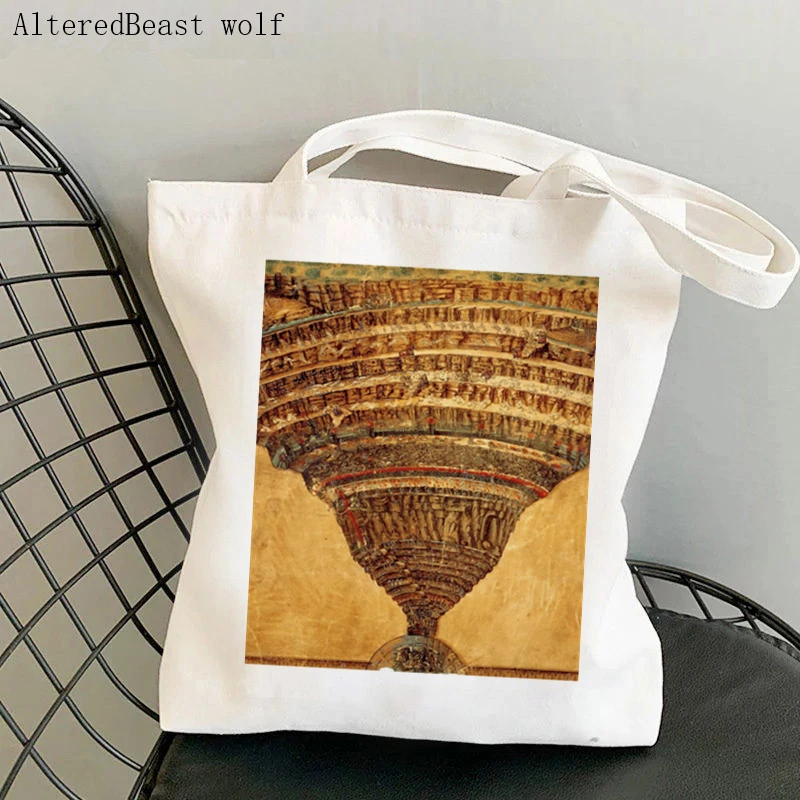 Women Shopper bag Sandro Botticelli Inferno Printed Bag Harajuku Shopping Canvas Shopper Bag girl handbag Tote Shoulder Lady Bag
Women Shopper bag Sandro Botticelli Inferno Printed Bag Harajuku Shopping Canvas Shopper Bag girl handbag Tote Shoulder Lady Bag