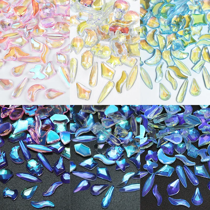 50pcs Bulk Mix Shape Nail Art Resin Charms 3D Aurora Crystal Rhinestones Nail Decorations DIY Shiny Kawaii Manicure Accessories
50pcs Bulk Mix Shape Nail Art Resin Charms 3D Aurora Crystal Rhinestones Nail Decorations DIY Shiny Kawaii Manicure Accessories