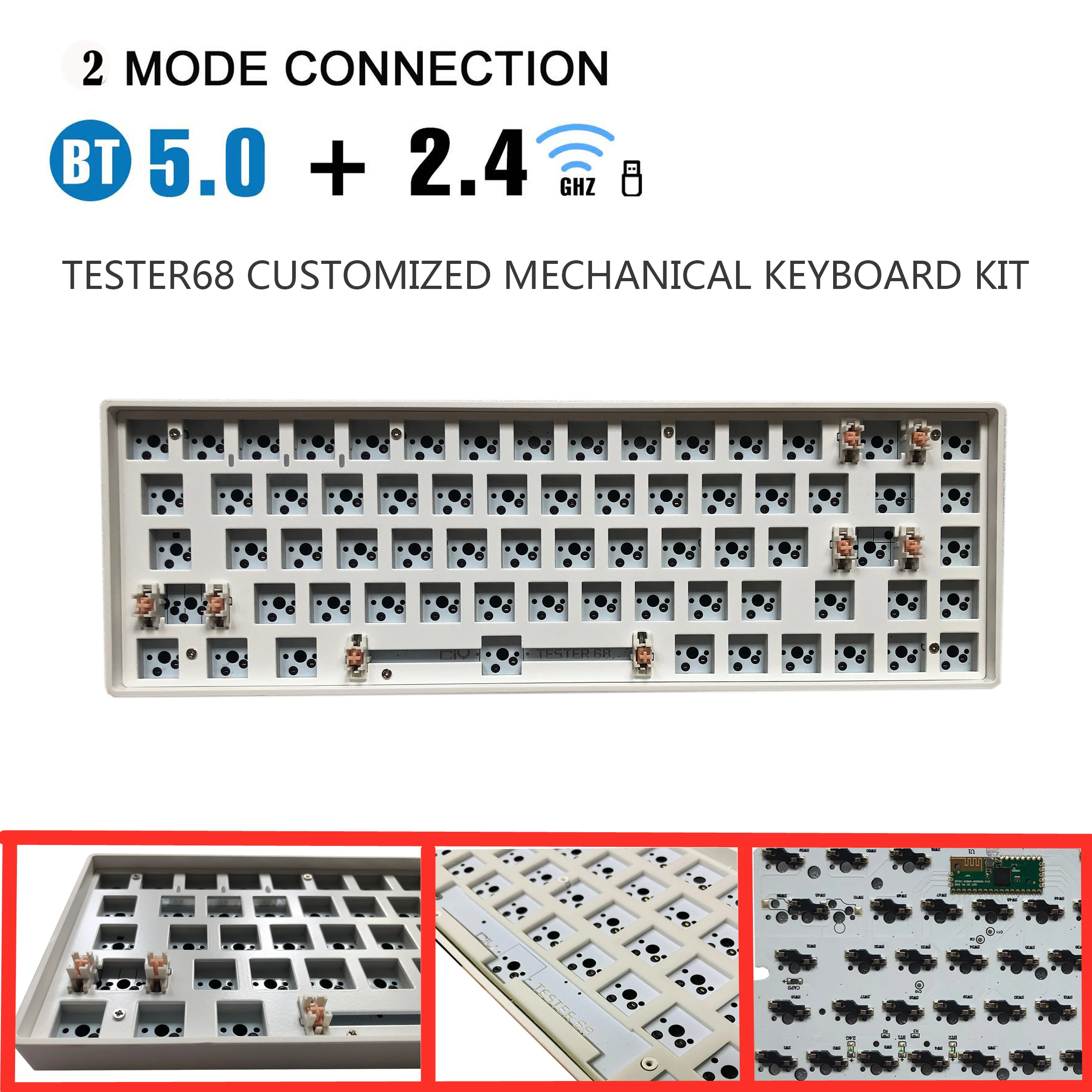 Customized Mechanical Keyboard Kit TES68 Hot-swappable Shaft Base Axis 2.4G Bluetooth Customized Wireless Keyboar
Customized Mechanical Keyboard Kit TES68 Hot-swappable Shaft Base Axis 2.4G Bluetooth Customized Wireless Keyboar