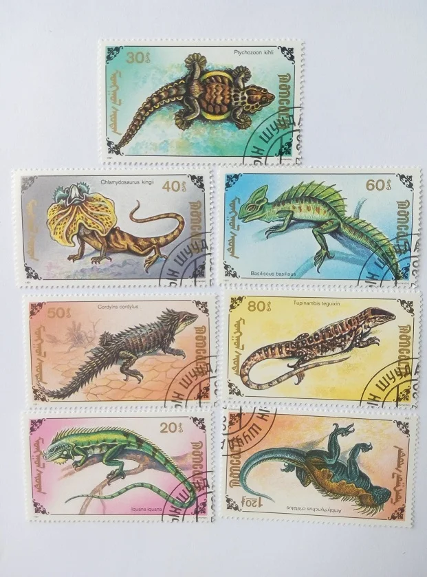 7 шт., штамп почты Монголии, 1991, штампы с изображением ящериц и животных, используется с почтовыми знаками, коллекция штампов
7 шт., штамп почты Монголии, 1991, штампы с изображением ящериц и животных, используется с почтовыми знаками, коллекция штампов