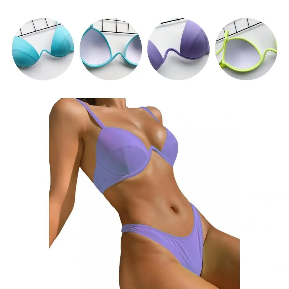 1 Set Excellent Swimming Suits All-Match Anti-fade Long Lasting High Cut Padded Underwire Swimsuit Bikini Set
1 Set Excellent Swimming Suits All-Match Anti-fade Long Lasting High Cut Padded Underwire Swimsuit Bikini Set