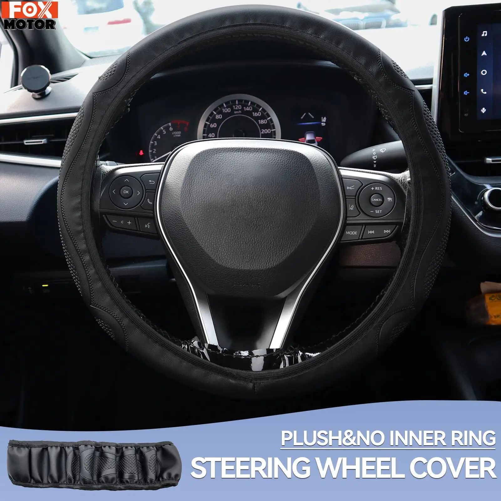 Car Steering Wheel Cover Leather Black Breathable Soft Glove Protector Universal Interior Accessories Van Auto Trunk Anti-slip
Car Steering Wheel Cover Leather Black Breathable Soft Glove Protector Universal Interior Accessories Van Auto Trunk Anti-slip
