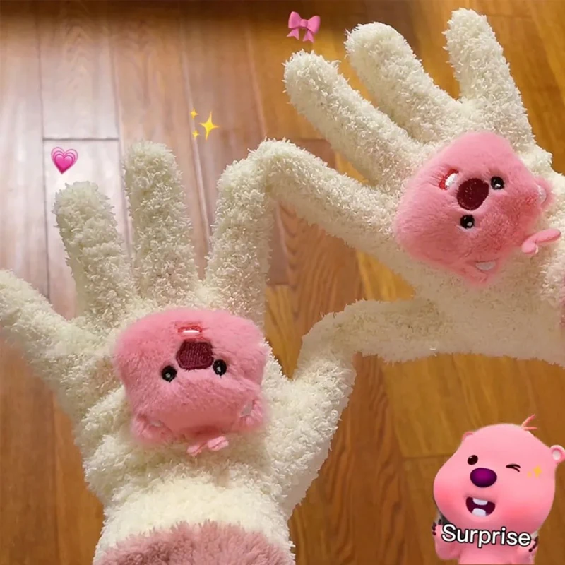 Pororo Loopy Cartoon Beaver Gloves Coral Velvet Candy Color Plush Riding Gloves Keep Warm Kawaii Winter Kids Gifts
Pororo Loopy Cartoon Beaver Gloves Coral Velvet Candy Color Plush Riding Gloves Keep Warm Kawaii Winter Kids Gifts