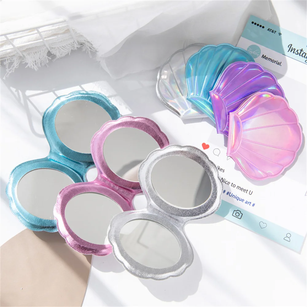 1Pcs Colorful Shell Shape Makeup Mirror Portable Double-Sided Folding 2x Magnifying Mirror Dream Laser Small Cosmetic Mirror
1Pcs Colorful Shell Shape Makeup Mirror Portable Double-Sided Folding 2x Magnifying Mirror Dream Laser Small Cosmetic Mirror